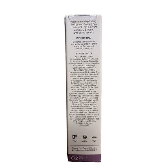NEW!  GLYMED Plus Firming Eye Cream 10ml / .3 fl oz - Picture 3 of 3